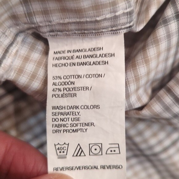 Van Heusen Traveler Men's Plaid Short Sleeve Button Down Shirt Size 2XLT - Picture 8 of 8